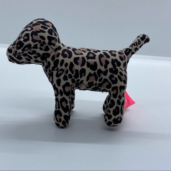NWT Victoria's Secret PINK Collectable Display Mini Cheetah Stuffed Plush Dog - Picture 3 of 8